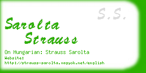 sarolta strauss business card